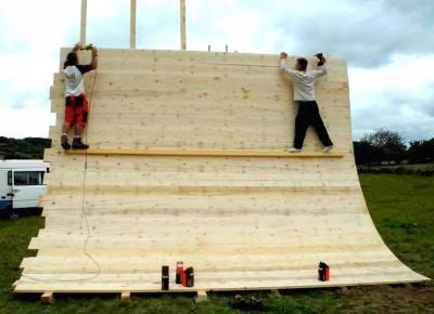 La rampe de l'Auvergnate Extrême en pleine conception