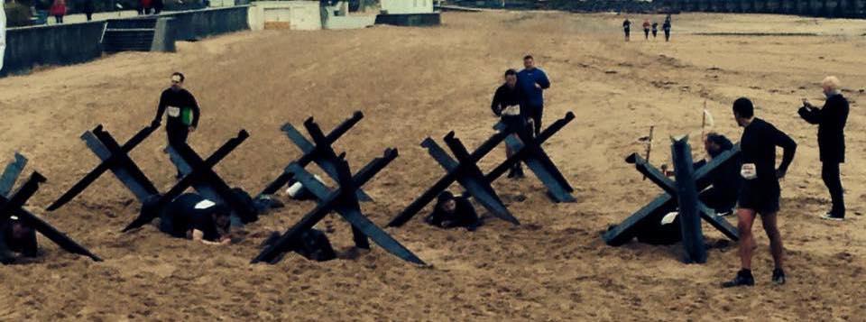 Premiers obstacles sur la plage